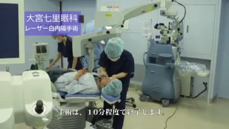 大宮七里眼科でのレーザー白内障手術の実際の映像